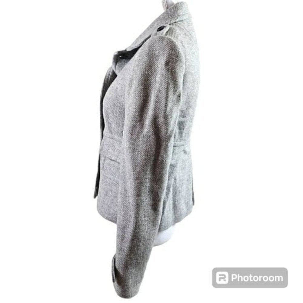 Banana Republic Wool Blend Tweed Button Down Short Jacket Coat in Small - Picture 4 of 9